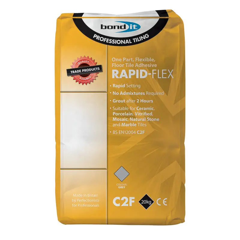 Bond It Rapid Flex Flexible Floor and Wall Tile Adhesive Grey 20kg