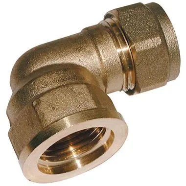 22mm Brass Compression x 1"Female Adapting 90° Elbow 