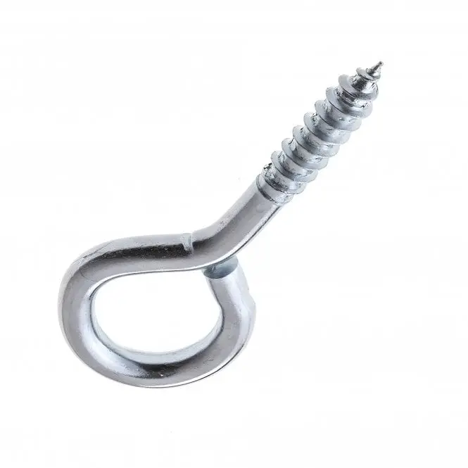 Screw Eye Closed Hooks 12 x 55mm Pack of 4