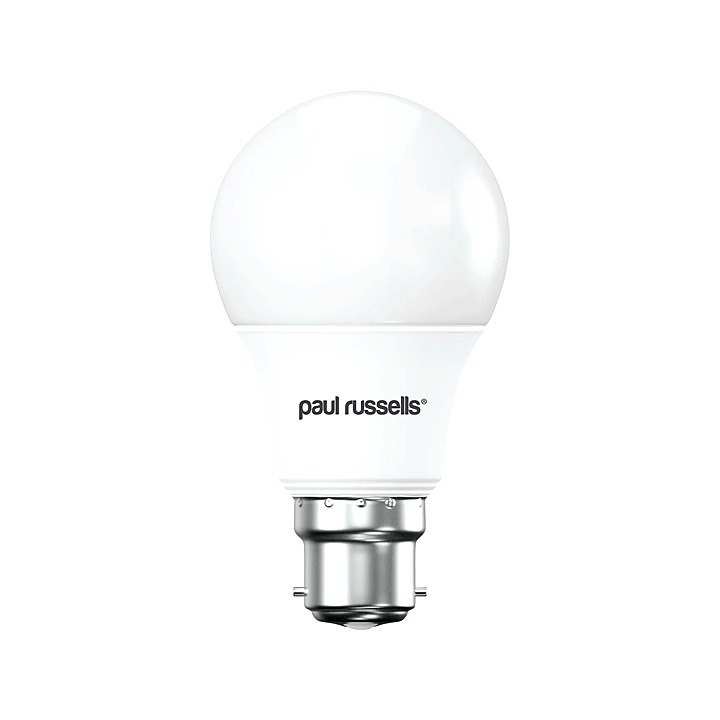 Paul Russel LED 8W=60W B22 Bayonet 2700K Warm White Bulb