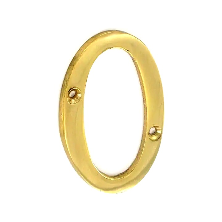 Brass Numeral 0 75mm