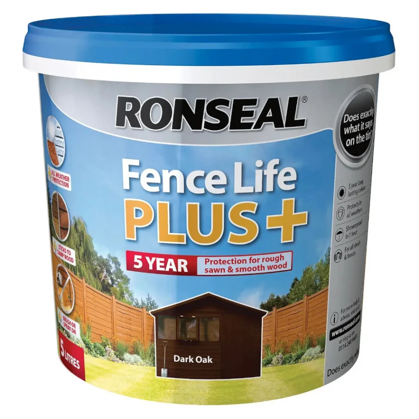 Ronseal Dark Oak Fence Life Plus 5L
