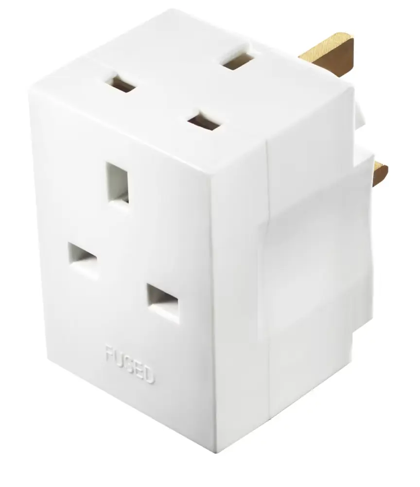 Masterplug 3 Way Fused Mains Adaptor