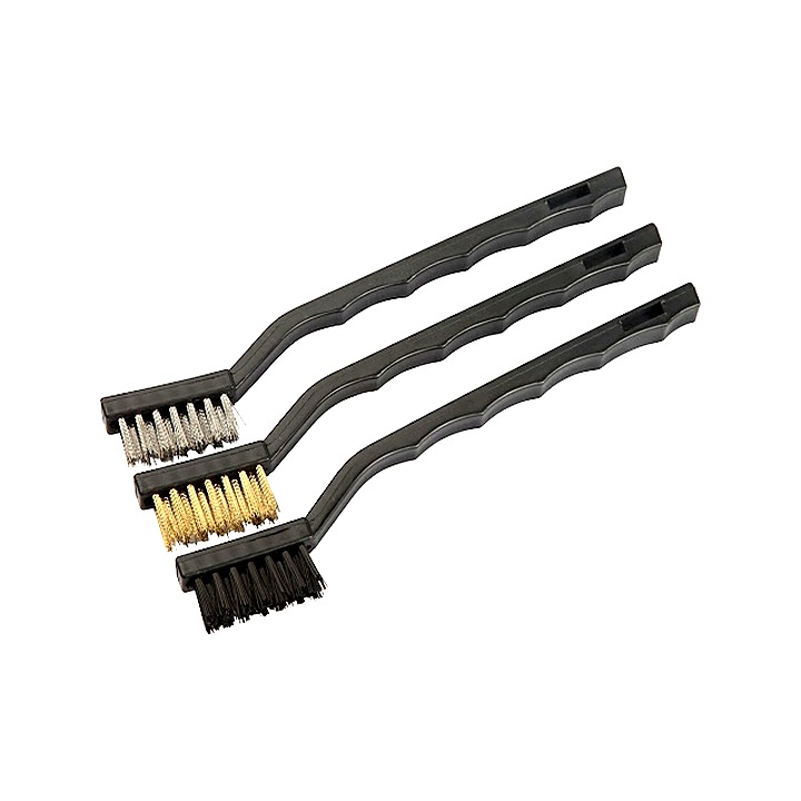 Tolsen 3pc Wire Brush Nylon, Brass & Stainless Steel Brush Set