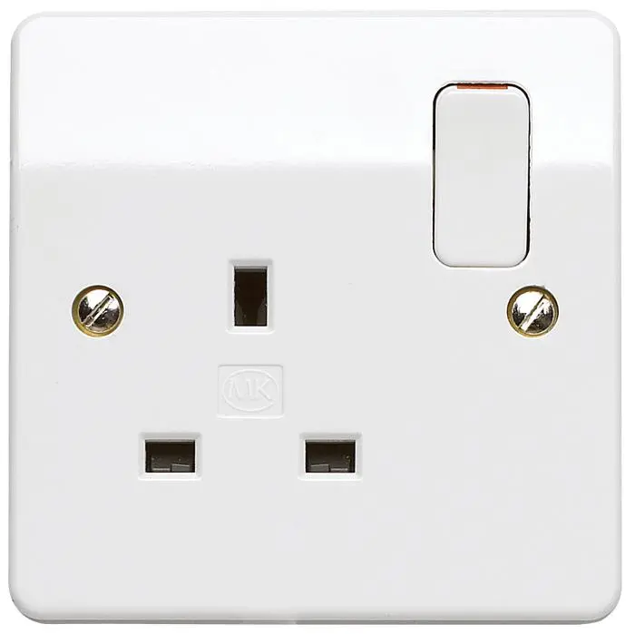 MK 13A Double Pole 1G Switch Socket 