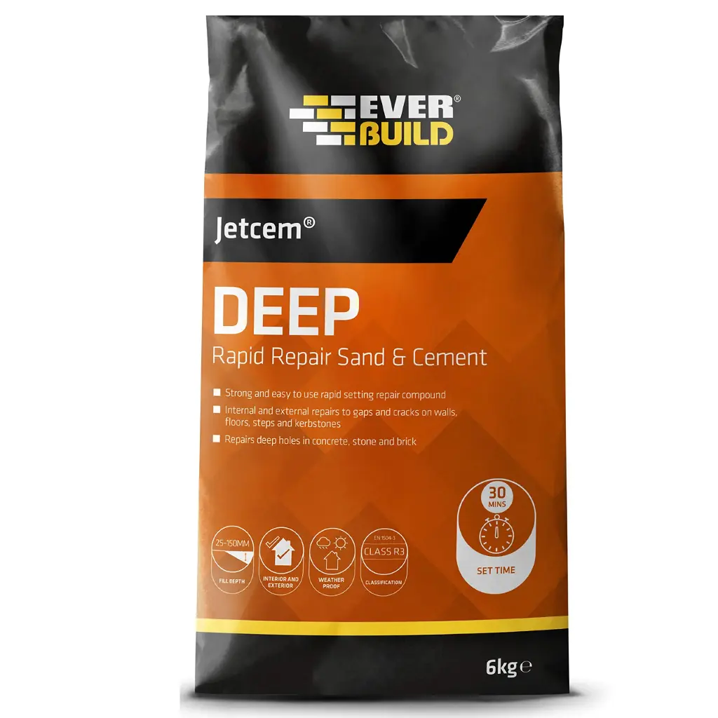 Everbuild Jetcem Deep Rapid Repair Sand & Cement 6kg