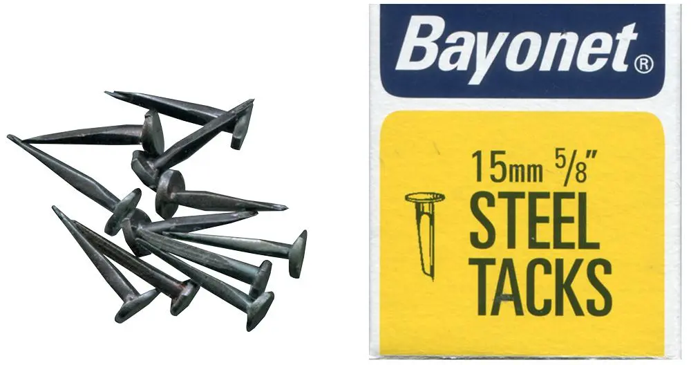 Bayonet Steel Tacks 15mm