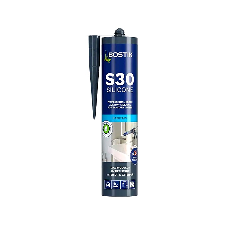 Bostik S30 Sanitary Silicone Sealant White 310ml 