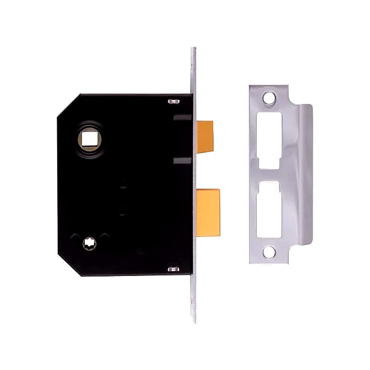 Union 2.5" Bathroom Mortice Lock Chrome 64 mm 
