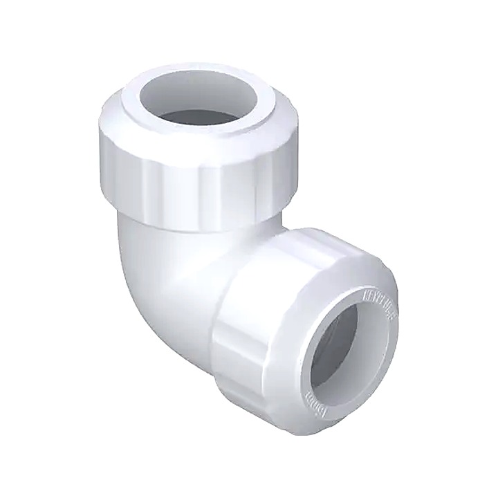 15mm Push Fit Elbow White 10 Pack