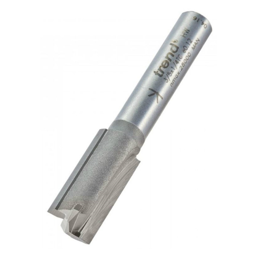 Trend 3/5X1/4TC 3/5 X 1/4 TCT Two Flute Cutter 9.0mm X 19mm