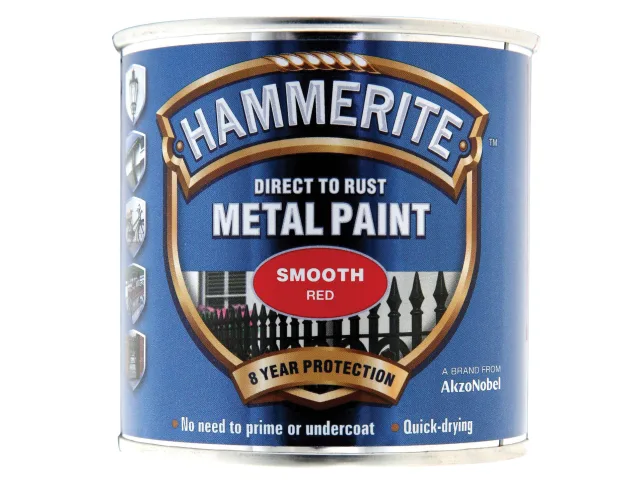 Hammerite Direct to Rust Smooth Red 250ml