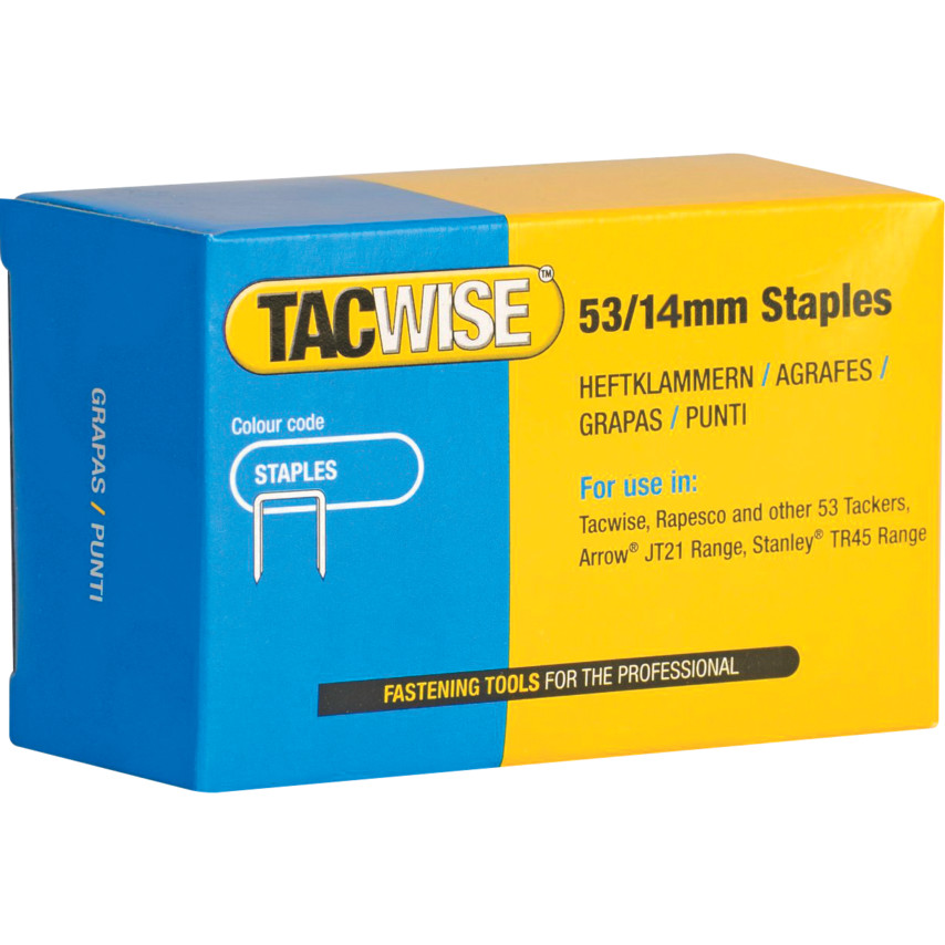 Tacwise 53/8mm Light-Duty Staples (Type JT21 A) Pack 2000