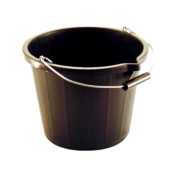 3 Gallons Builders Bucket Black 