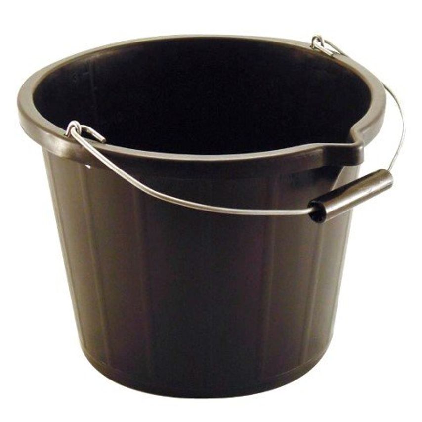 3 Gallons Builders Bucket Black 