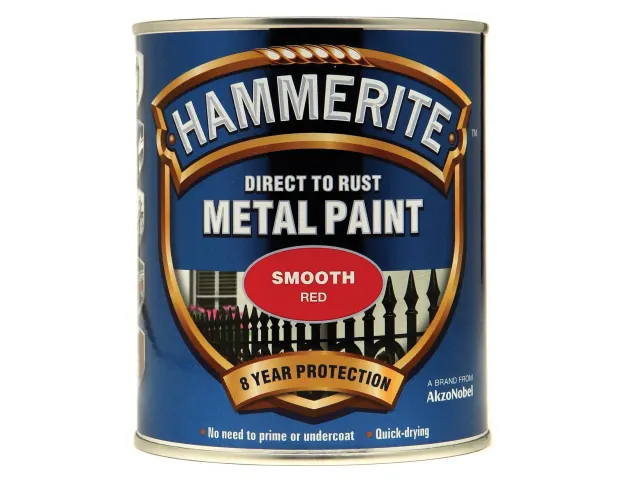 Hammerite Direct to Rust Smooth Metal Red 750ml