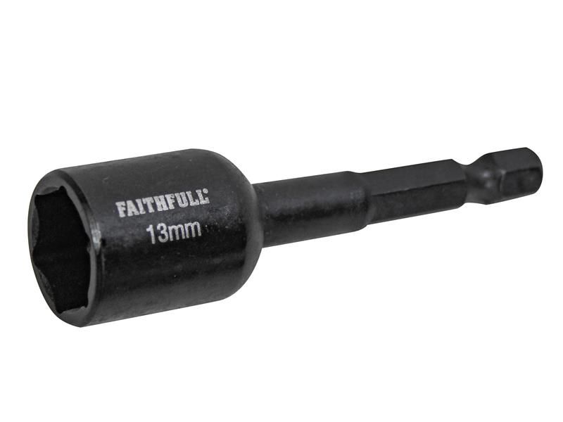 Faithfull Magnetic Impact Nut Driver 13mm x 1/4" Hex