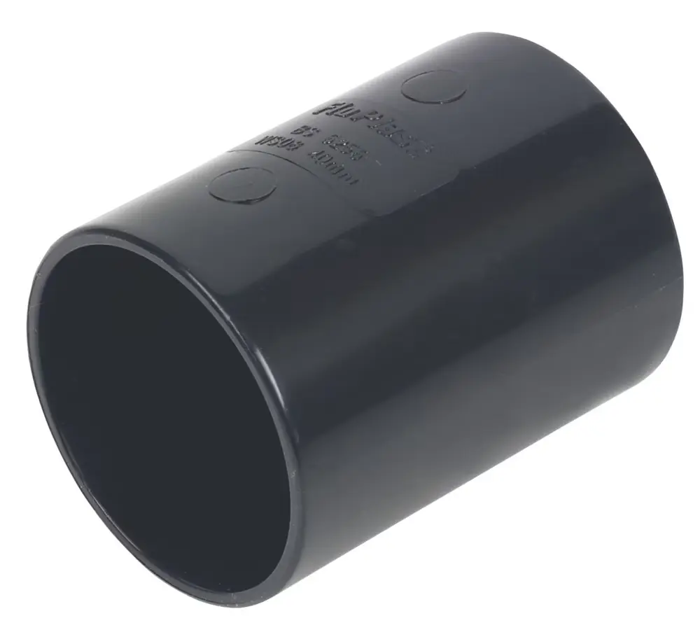40mm Straight Solvent Weld Black