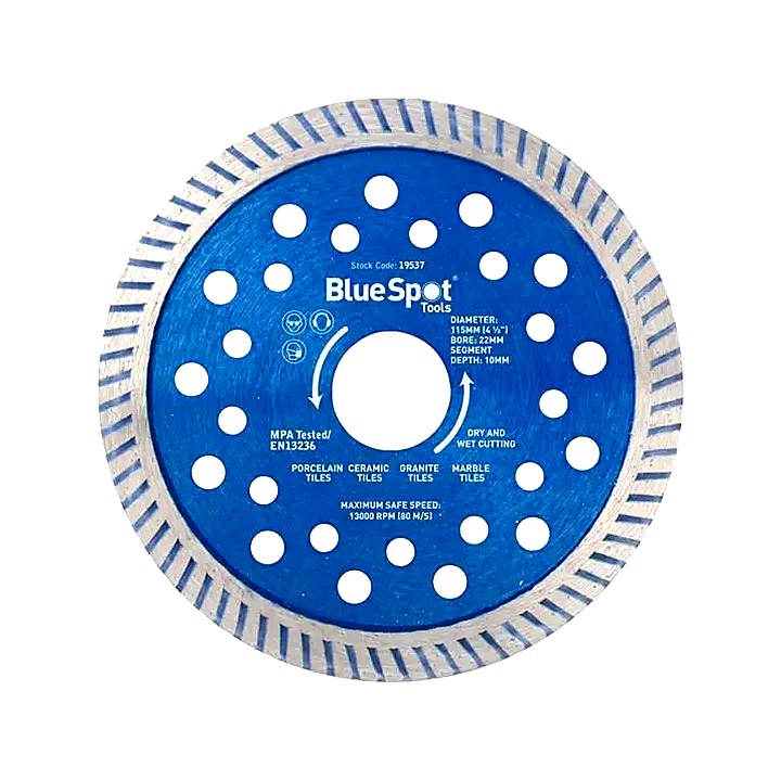 Blue Spot Turbo Cutting Disc 115 x 22mm