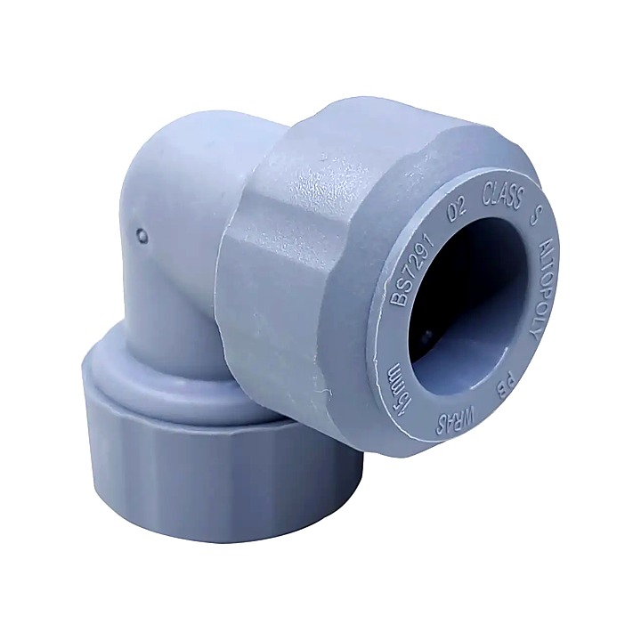 22mm Grey Push Fit Elbow 5 Pack