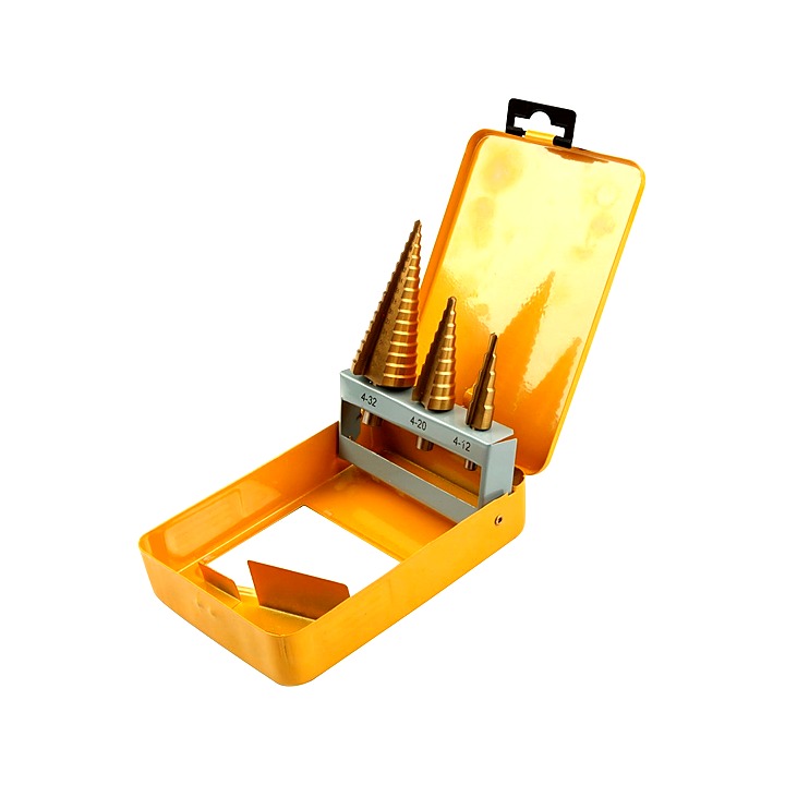 Tolsen Drill Step Set 3 PC Titanium Coated