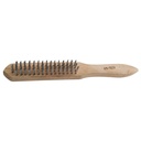 Amtech Heavy Duty Wire Brushes 11'' Wooden Handle