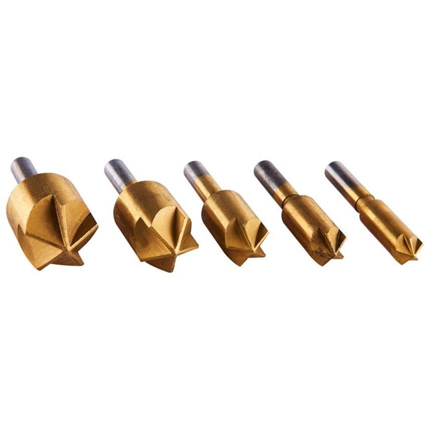 Titanium Coated Countersink Bit Set 5pc