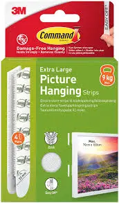 3M Command X-Large Picture Hanging Adhesive Strips 9 kg