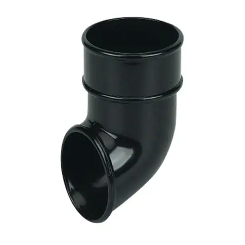 68mm Round Rainwater Downpipe Shoe Black