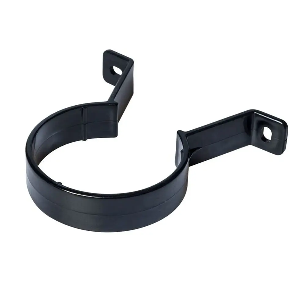 Round Downpipe Clip Black 68mm 