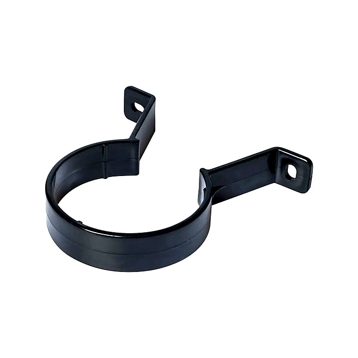 Round Downpipe Gutter Clip Black 68mm