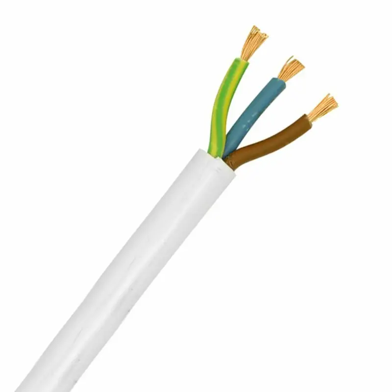 1.5mm 3 Core Round White Cable 50m