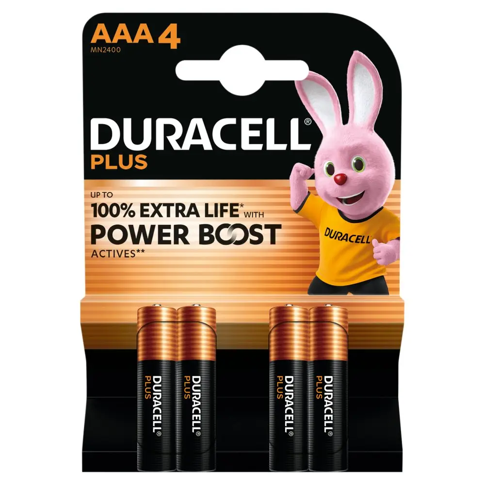 Duracell Plus AAA 4 Pack