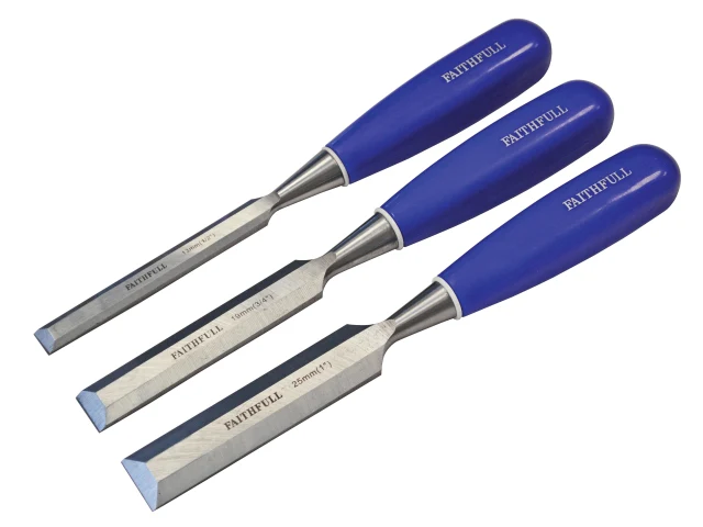 Faithfull Bevel Edge Chisel Set 3pcs