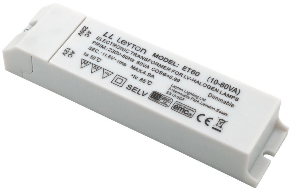 ELD Low Voltage SELV Lighting Transformer 12V AC -10- 60VA