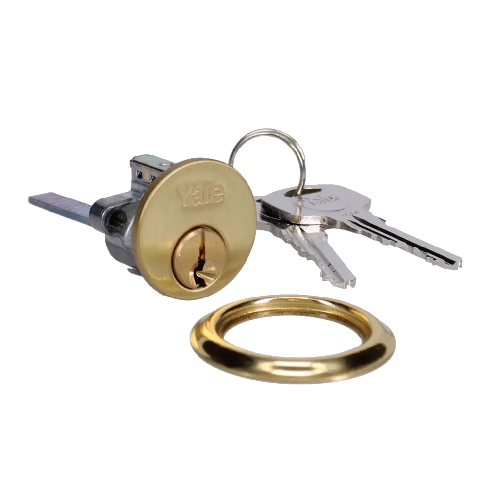 Yale Replacement Rim Cylinder Polished Brass