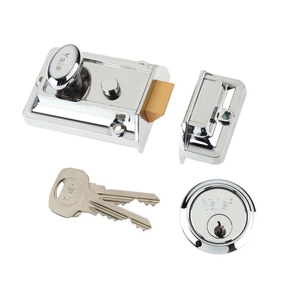 Yale Traditional Nightlatch 60mm Chrome 
