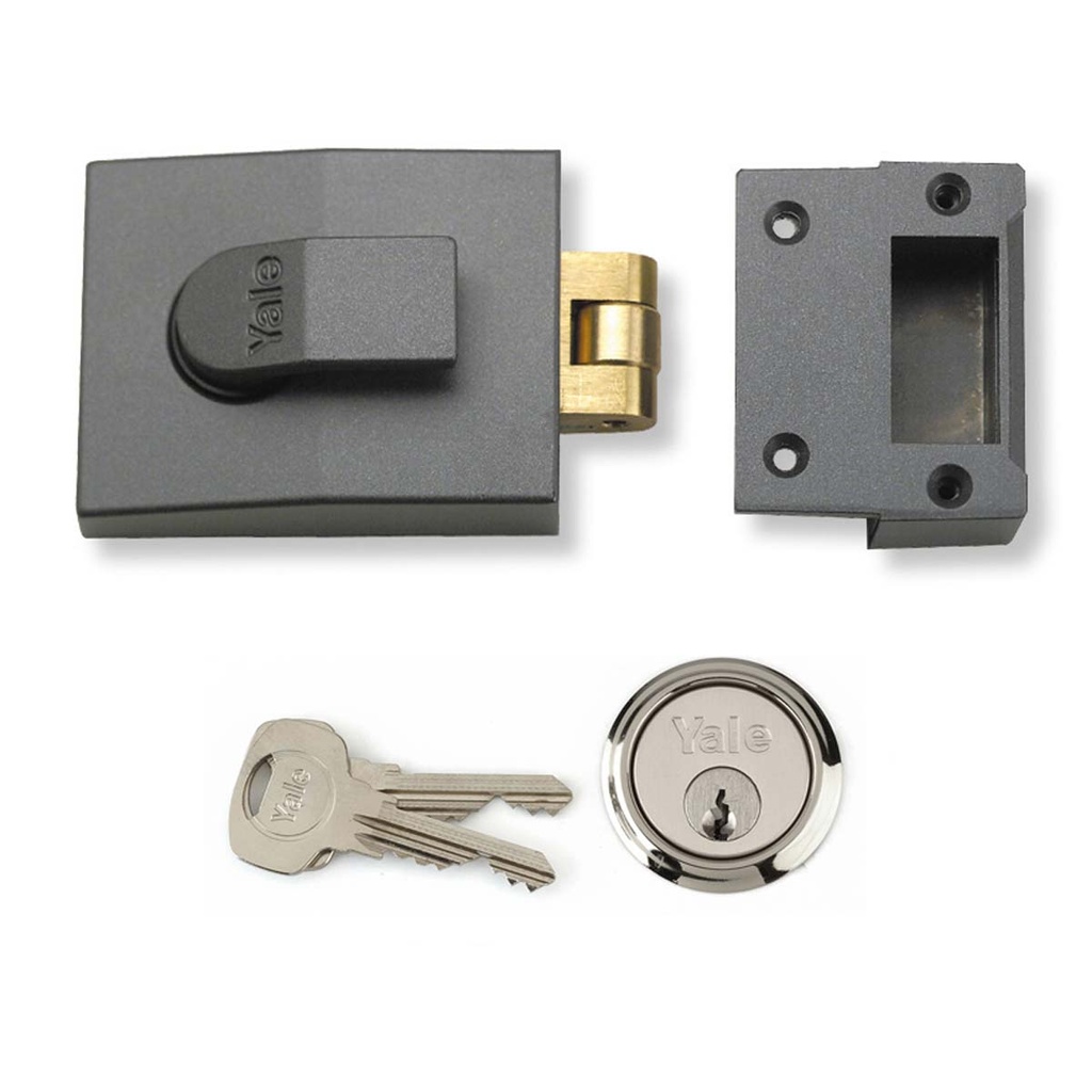 Yale Nightlatch Rollerbolt Grey