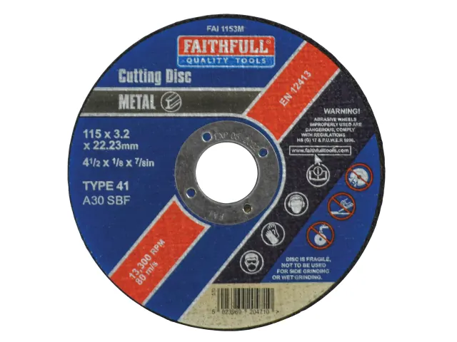 Faithfull Metal Cutting Disk 115mm 