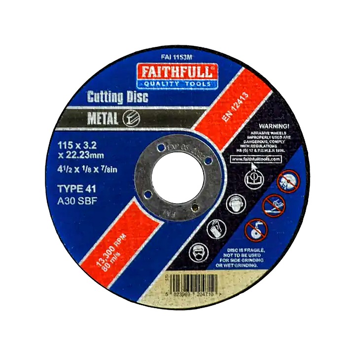 Faithfull Metal Cutting Disk 115mm 