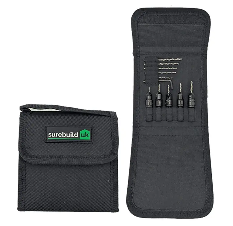 Surebuild 11pc HSS Countersink & Drill Set