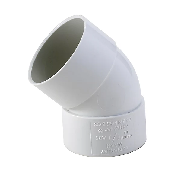 40mm Elbow 45° Solvent Weld White