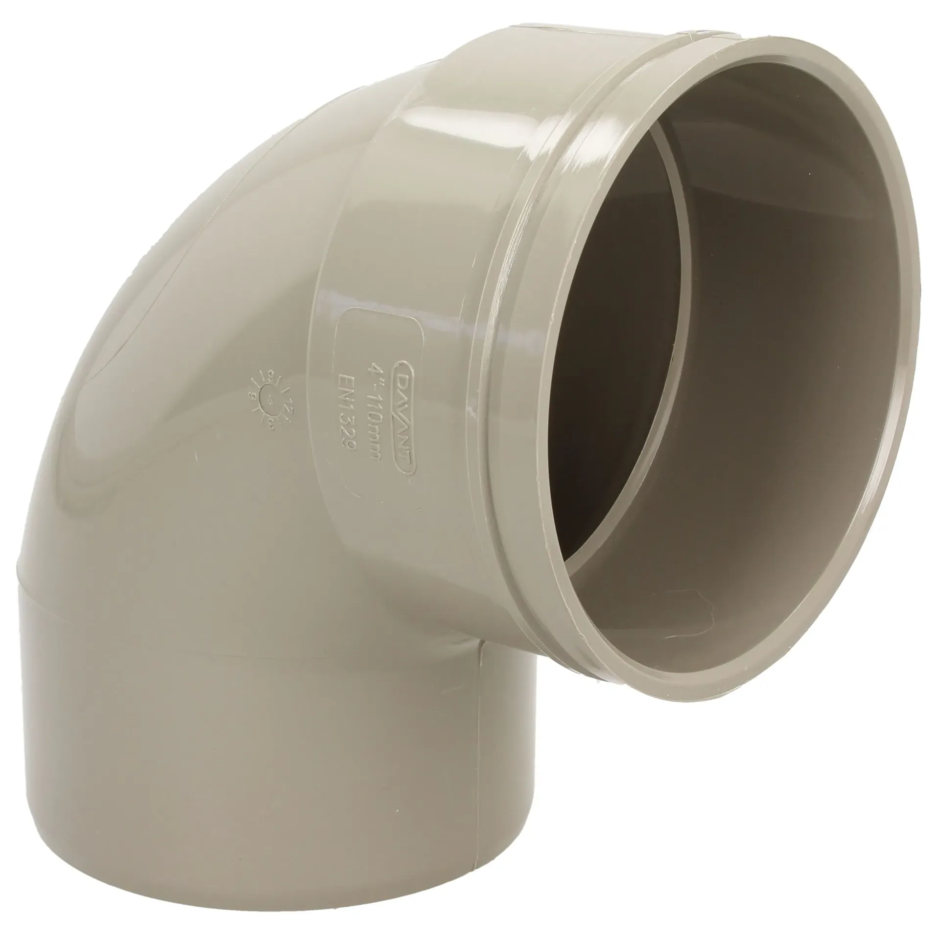110mm Solvent Weld Single Socket Bend Olive Grey 92°