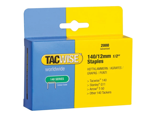 Tacwise 12mm140 Staples Pack of 2000