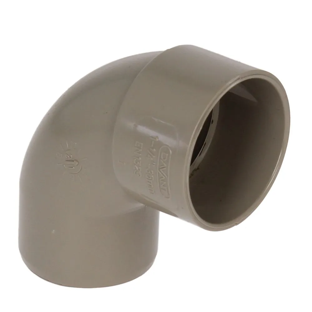 50mm Spigot Bend Solvent Weld 90°(Street Elbow) Grey