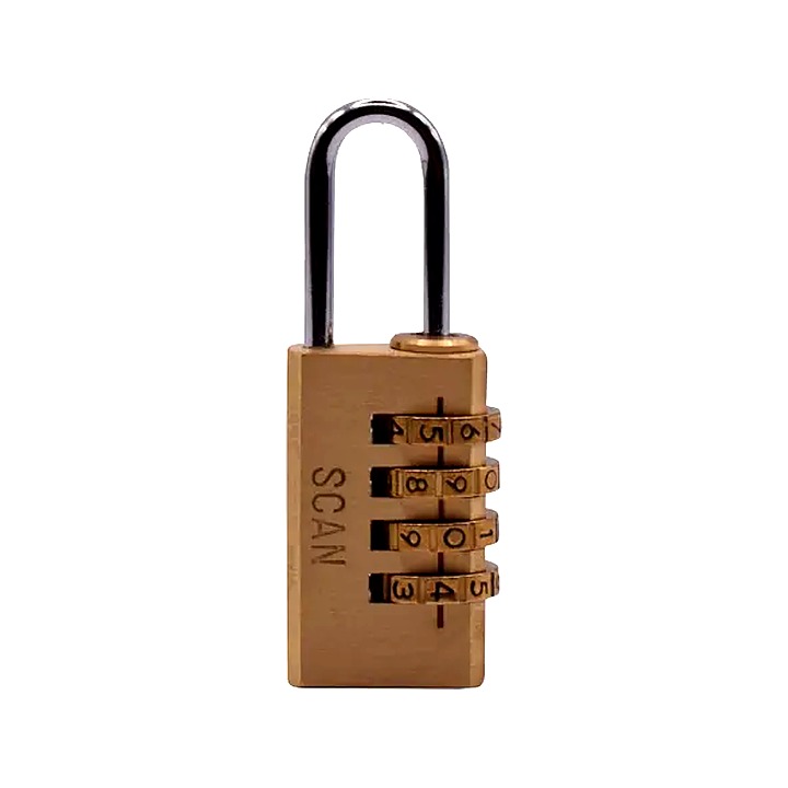 Scan Brass Combination Padlock 20mm