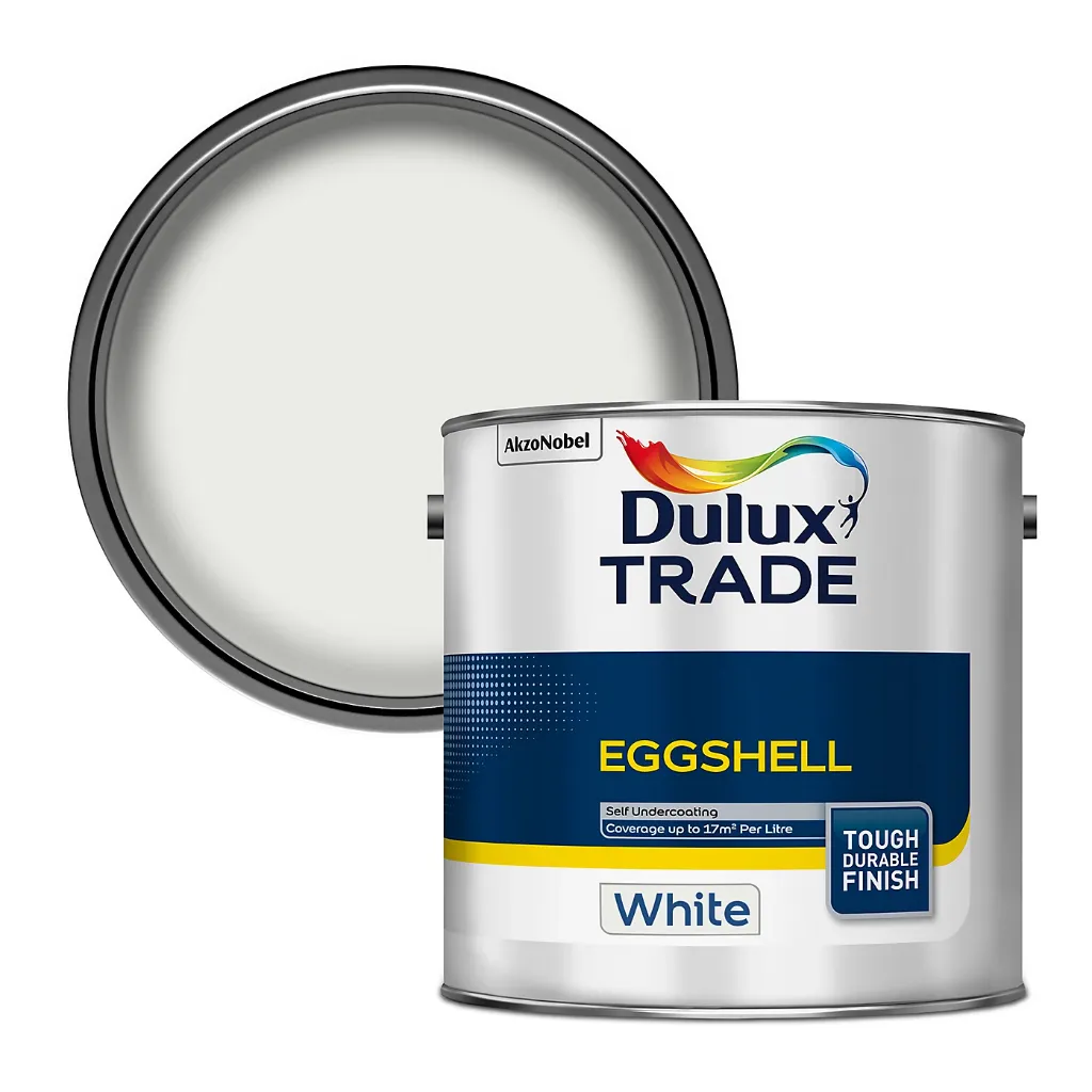 Dulux Trade Eggshell Pure Brilliant White 2.5L