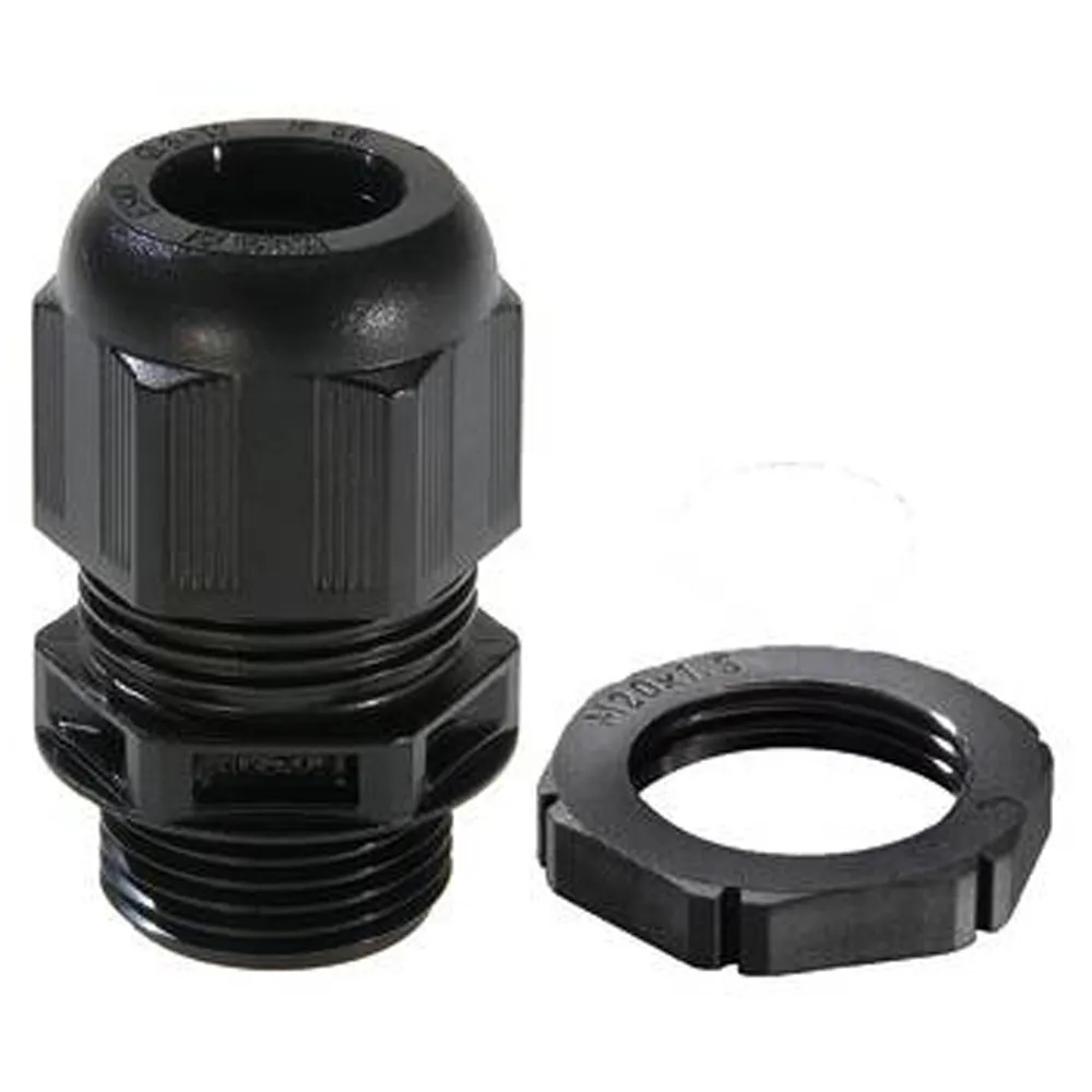 Domed 16mm Top Nylon Glands Black 10 Pack