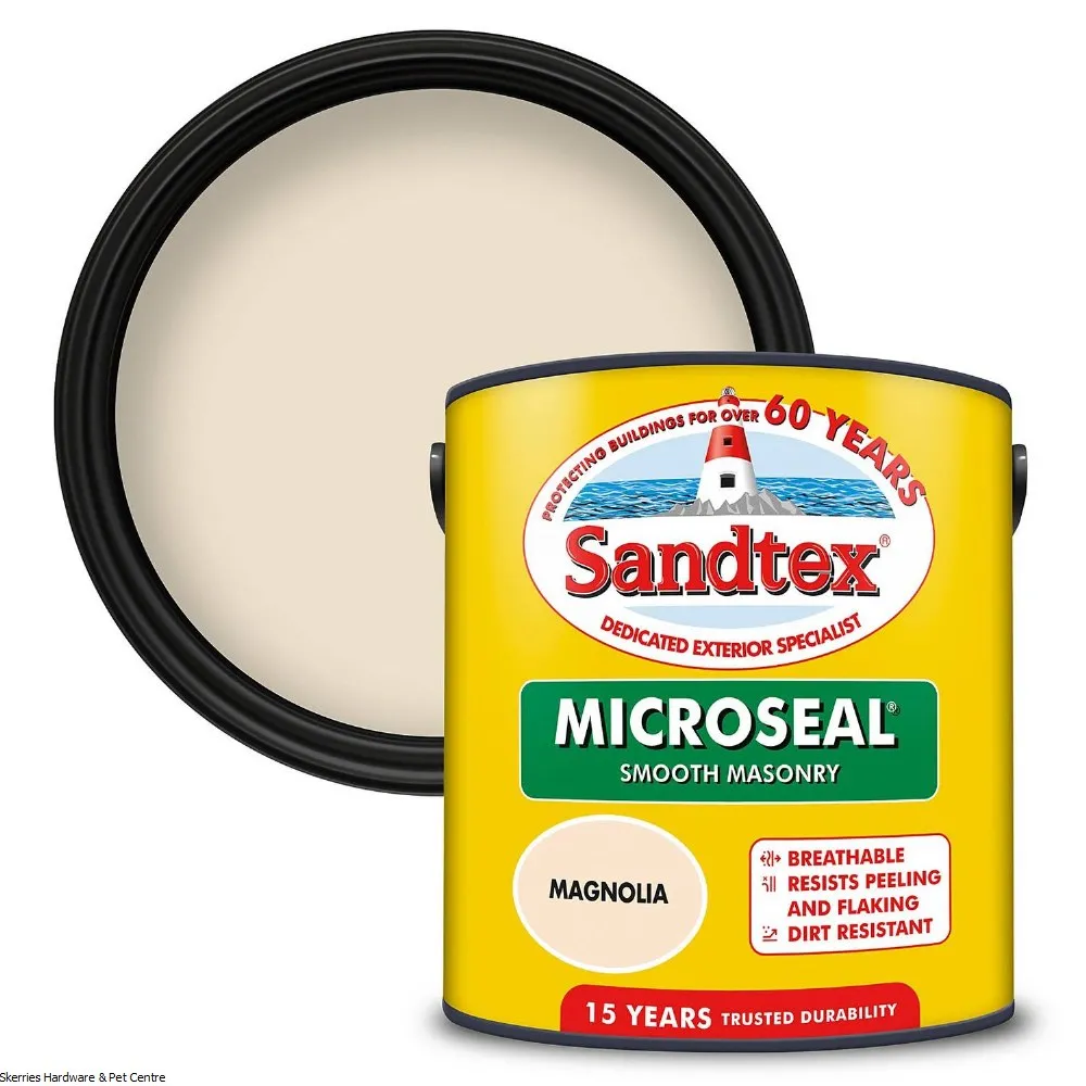 Sandtex Masonry Paint Magnolia White 2.5L