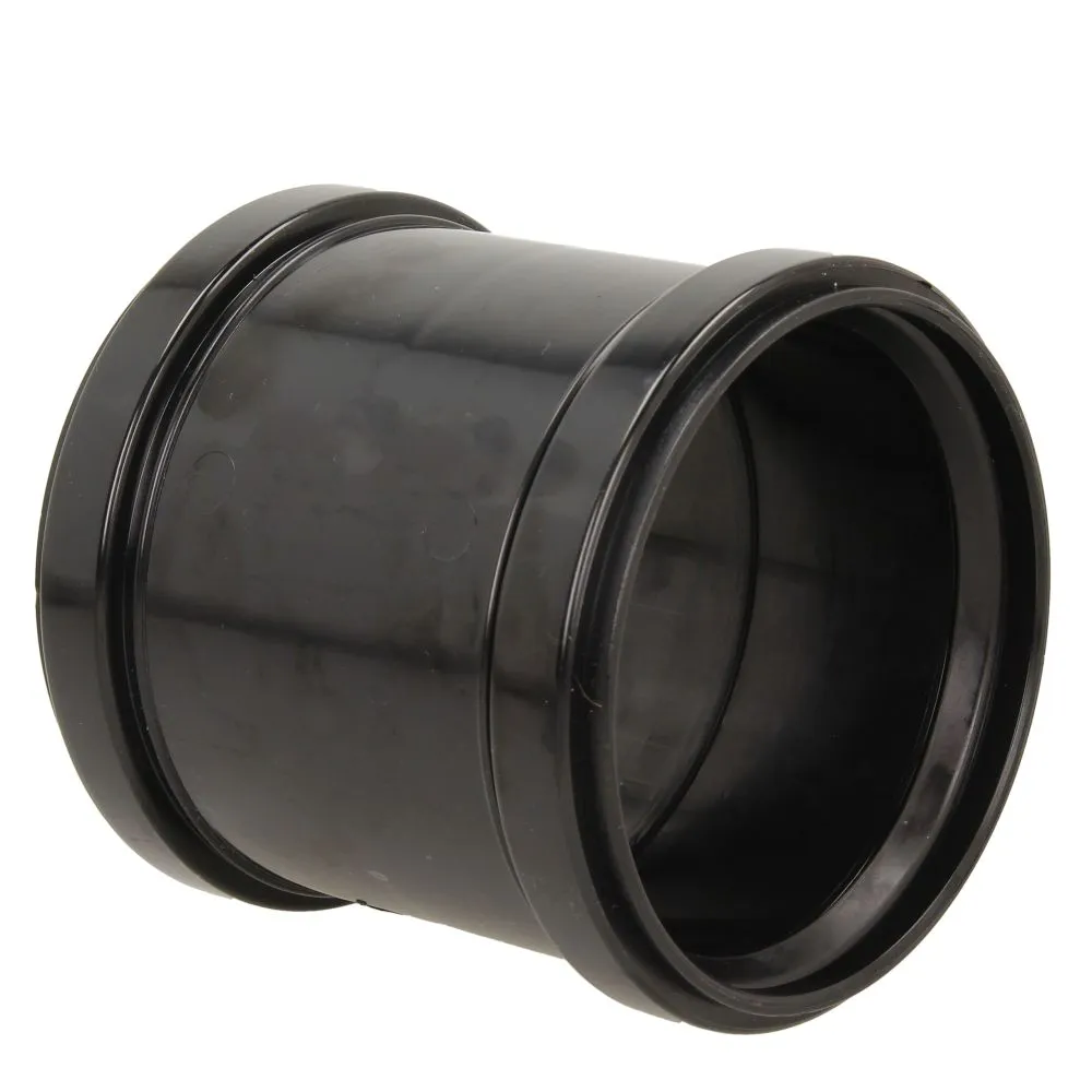 110mm (4") Push Fit Coupler Black
